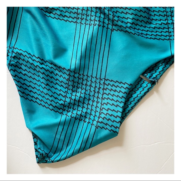 VINTAGE - CROSSROADS PRINT 80’S DAY DRESS sz. 38 - Picture 5 of 10